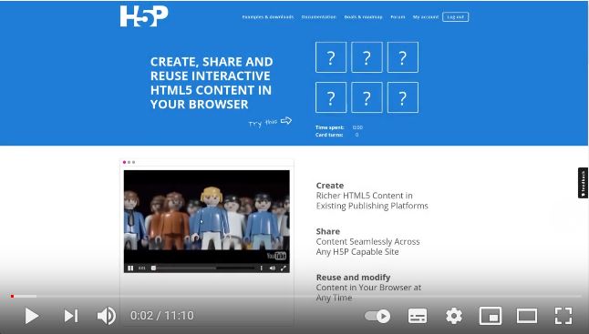 H5P Einführung - Vidoe von Oliver Tacke auf YouTube
